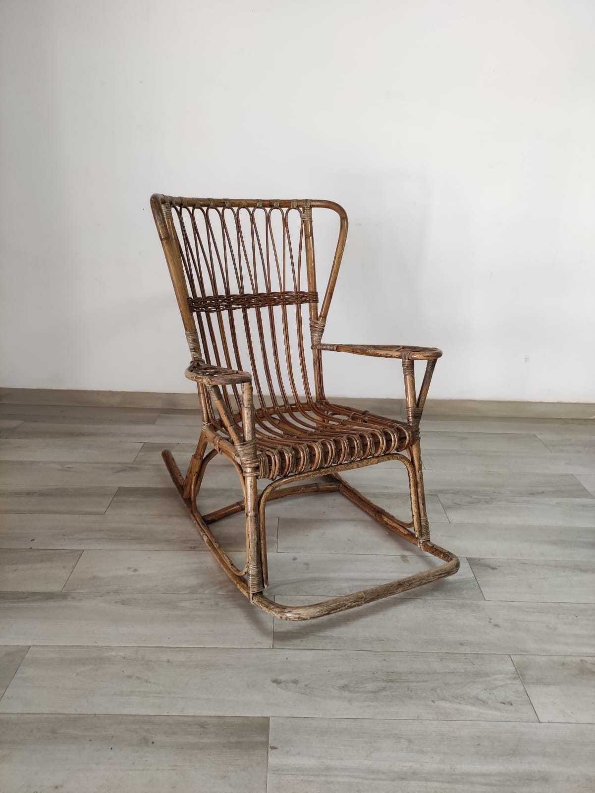 80’s Rattan Rocking Chair - Image 2