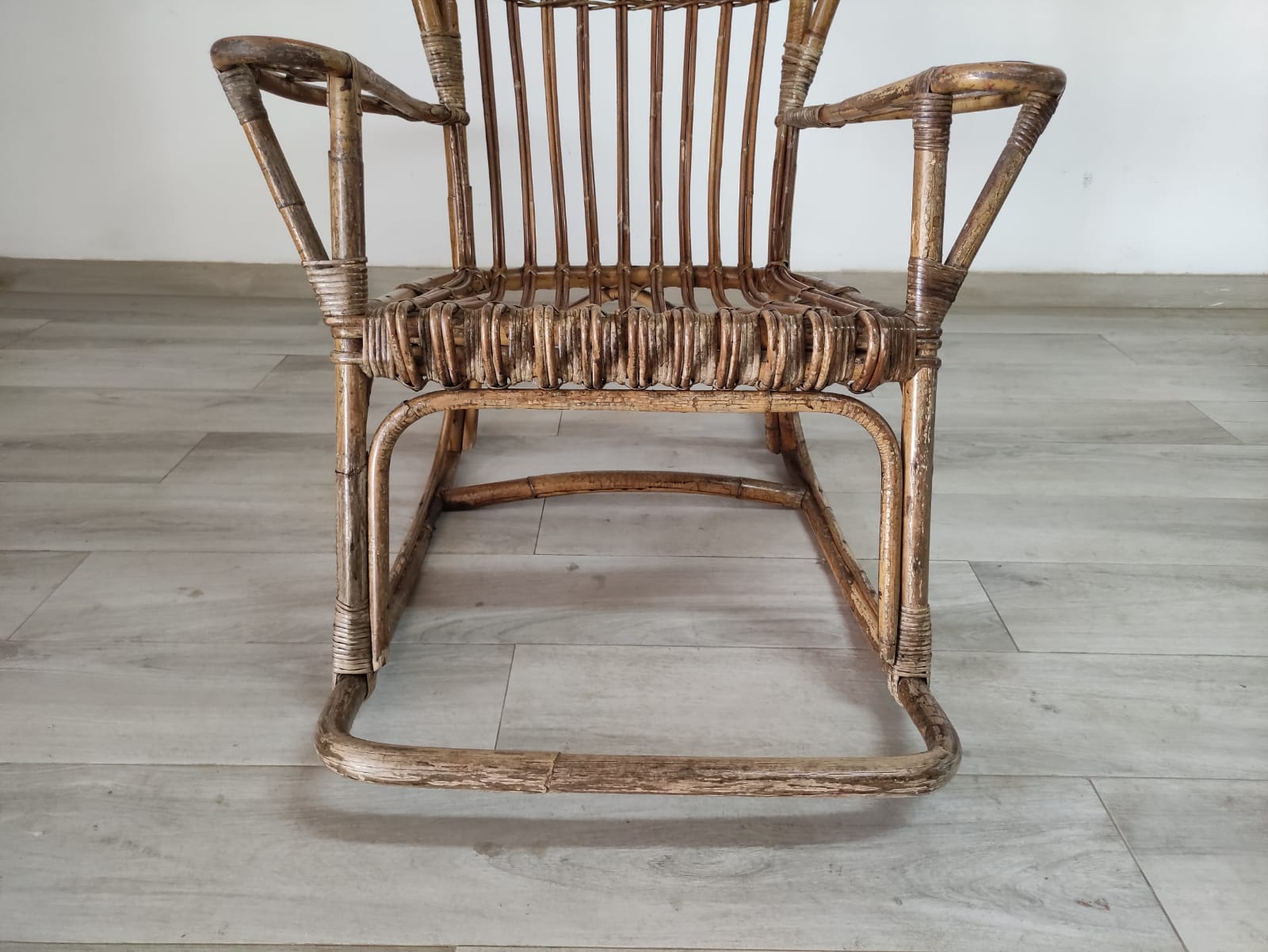 80’s Rattan Rocking Chair - Image 4