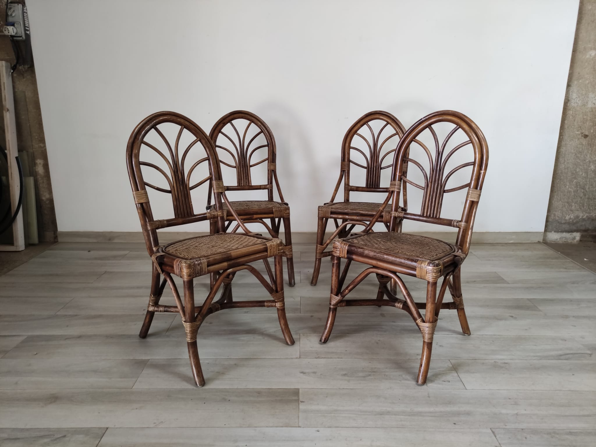 Set di 4 sedie in rattan - immagine 5