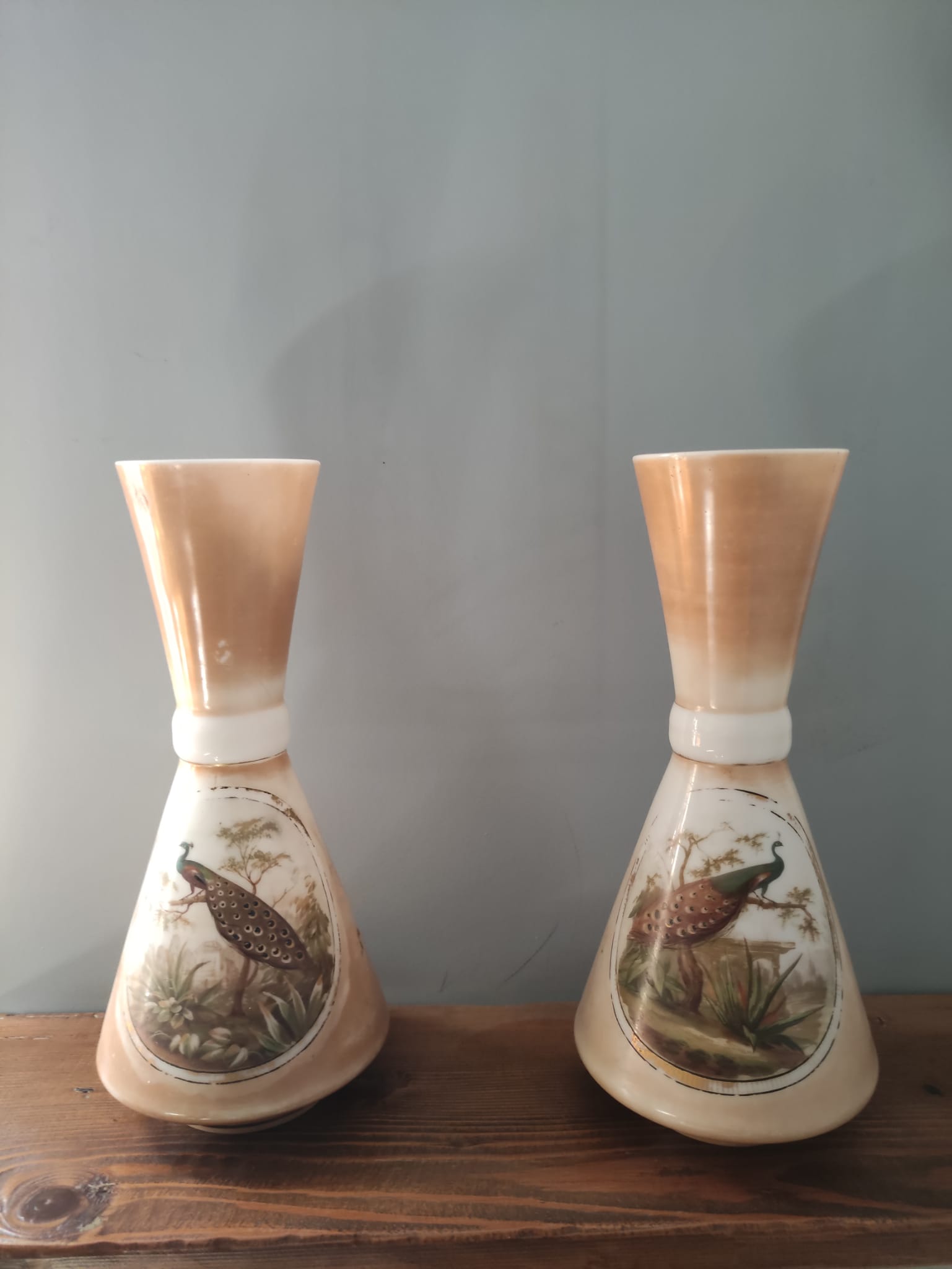 Coppia di vasi in opalina - immagine 3