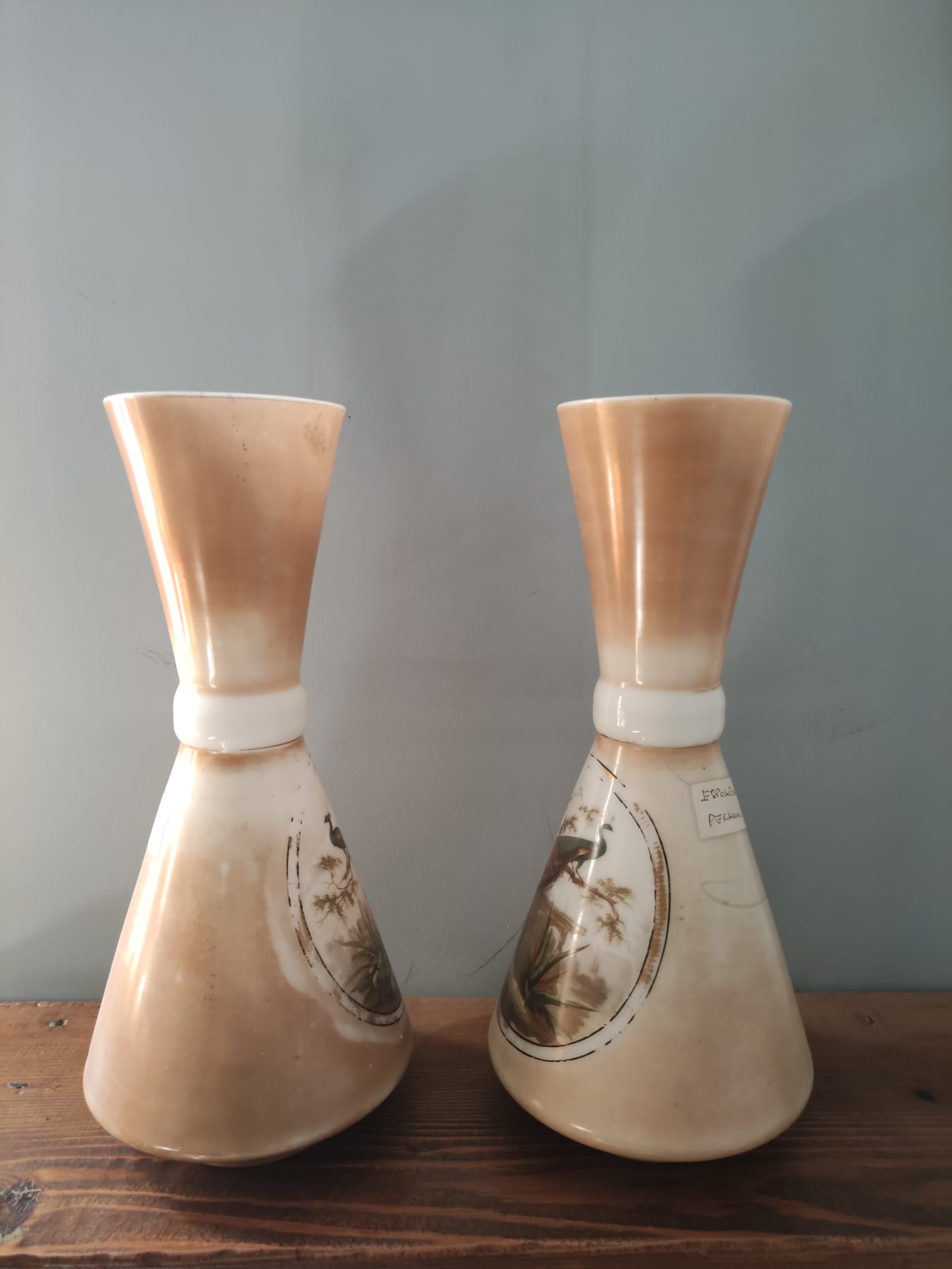 Coppia di vasi in opalina - immagine 4