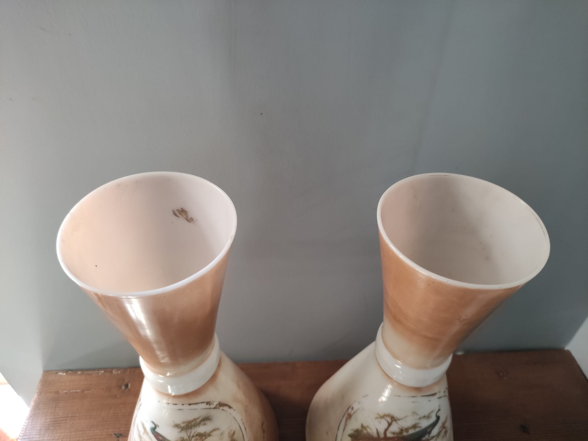 Coppia di vasi in opalina - immagine 6