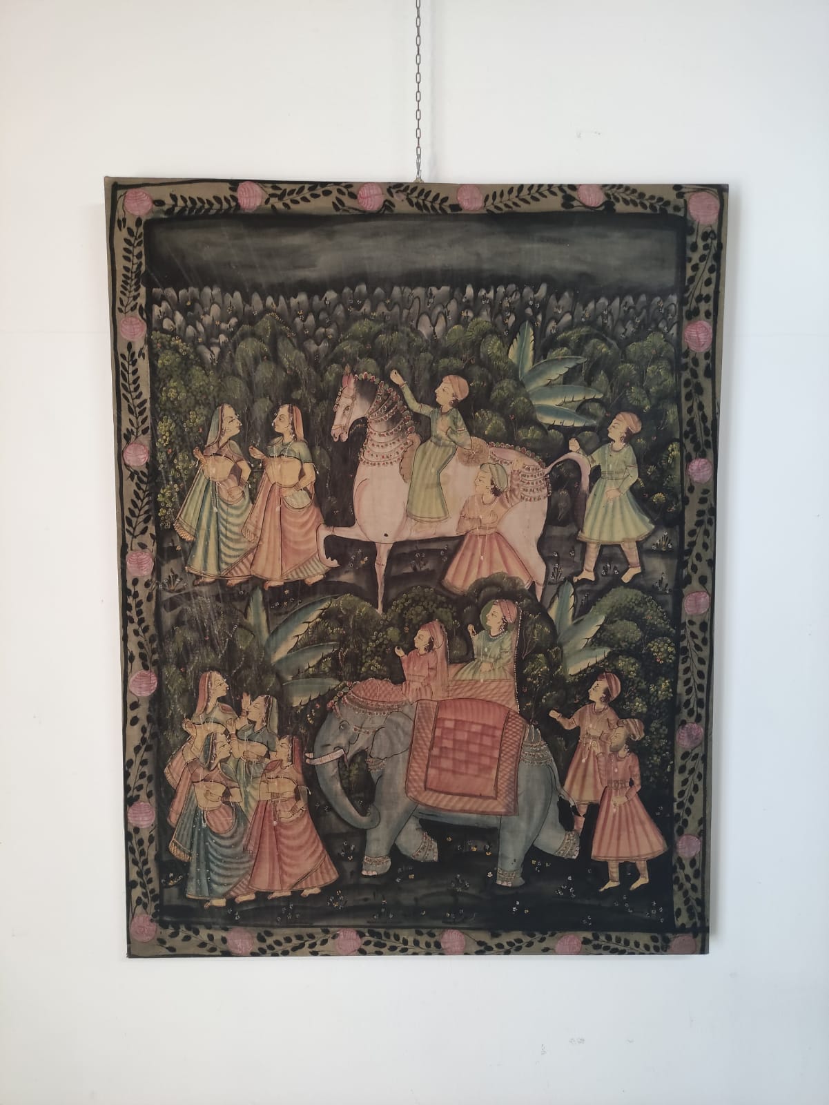 Quadro in tessuto dipinto