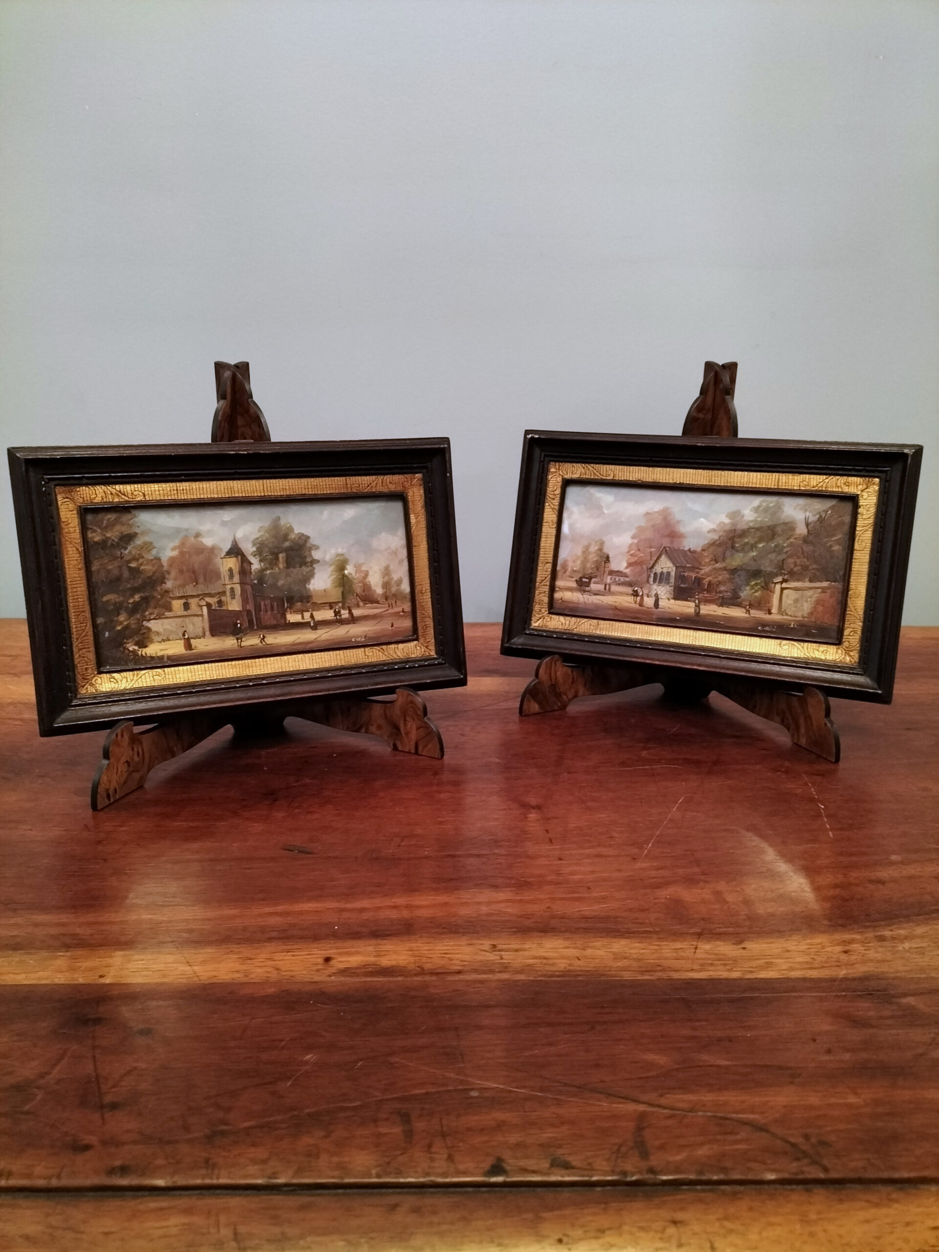 Coppia di quadretti dipinti su rame