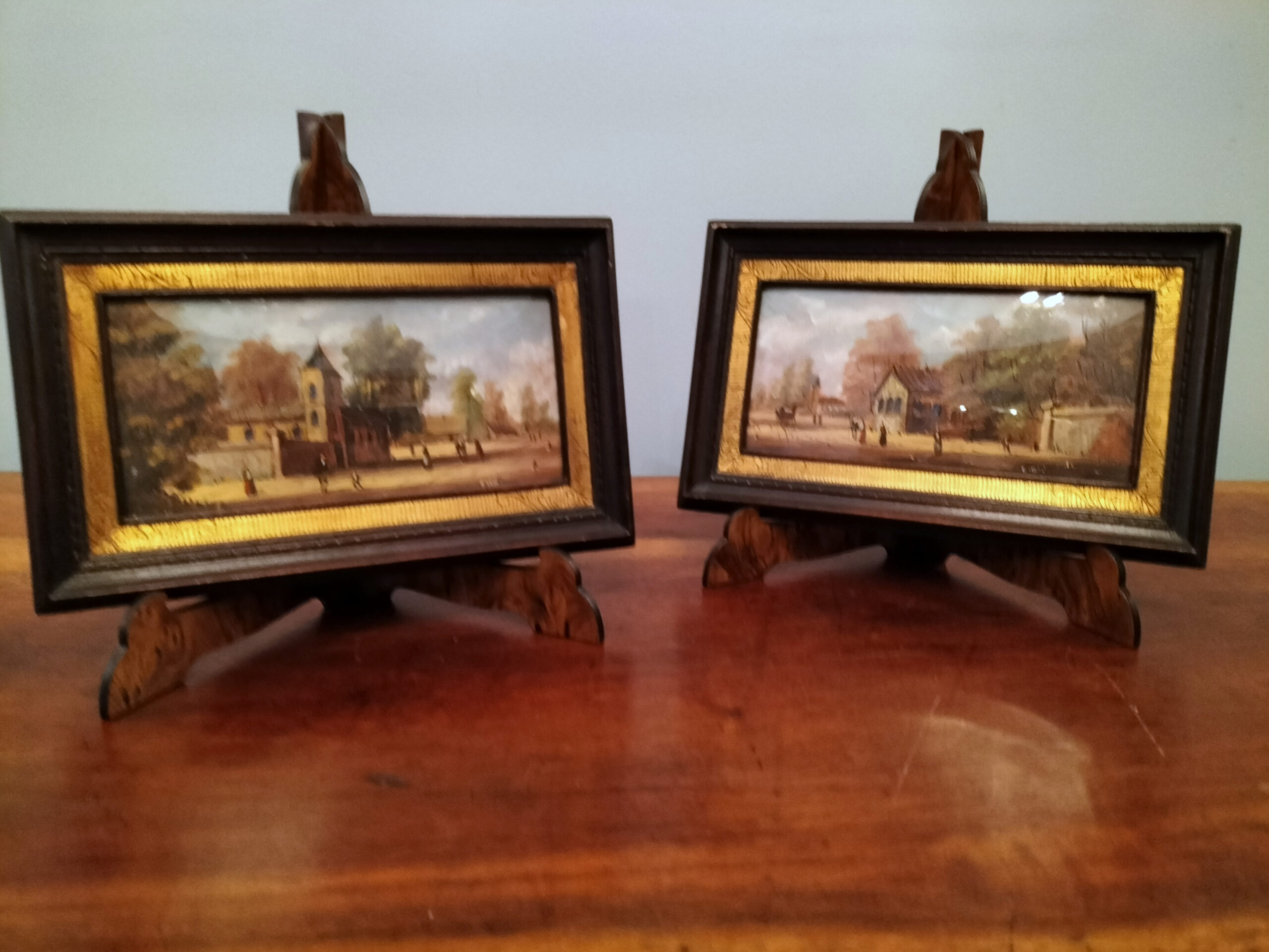 Coppia di quadretti dipinti su rame - immagine 2