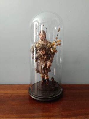 Saint Rocco inside Glass Bell